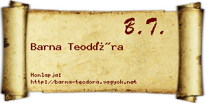 Barna Teodóra névjegykártya