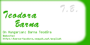 teodora barna business card